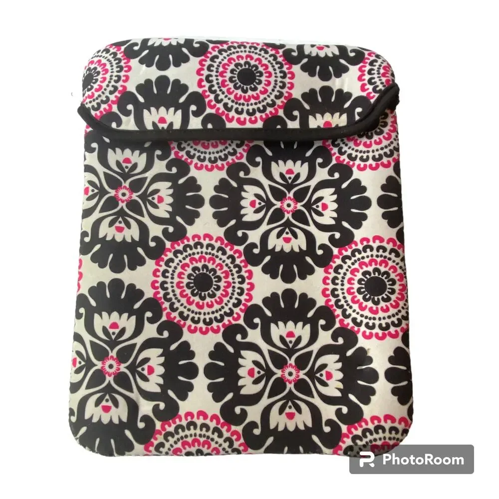 Thirty One Tote A Tablet Sleeve Case Pink Pop Print 8 x 10 Soft Pocket